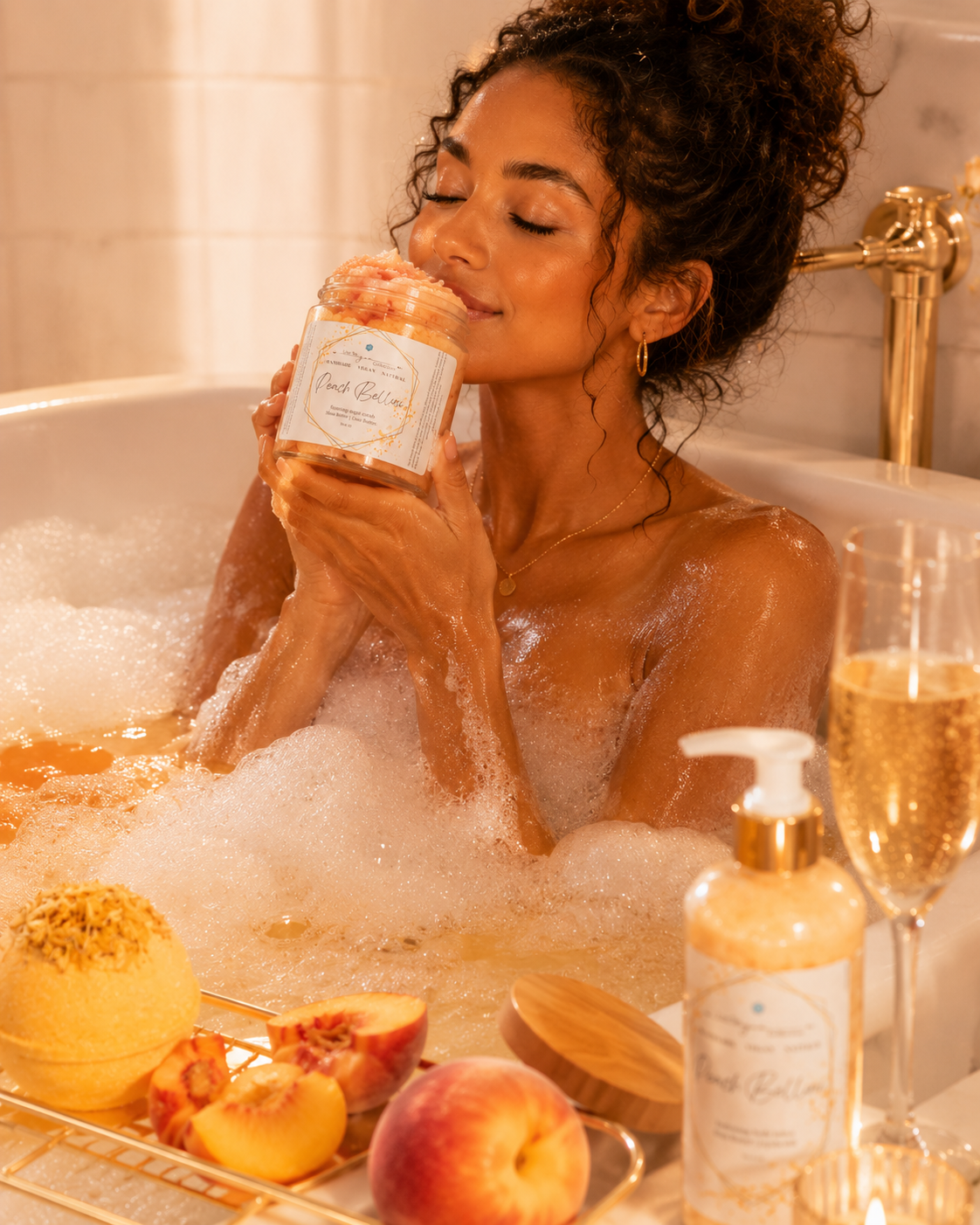 Peach Bellini Foaming Sugar Scrub