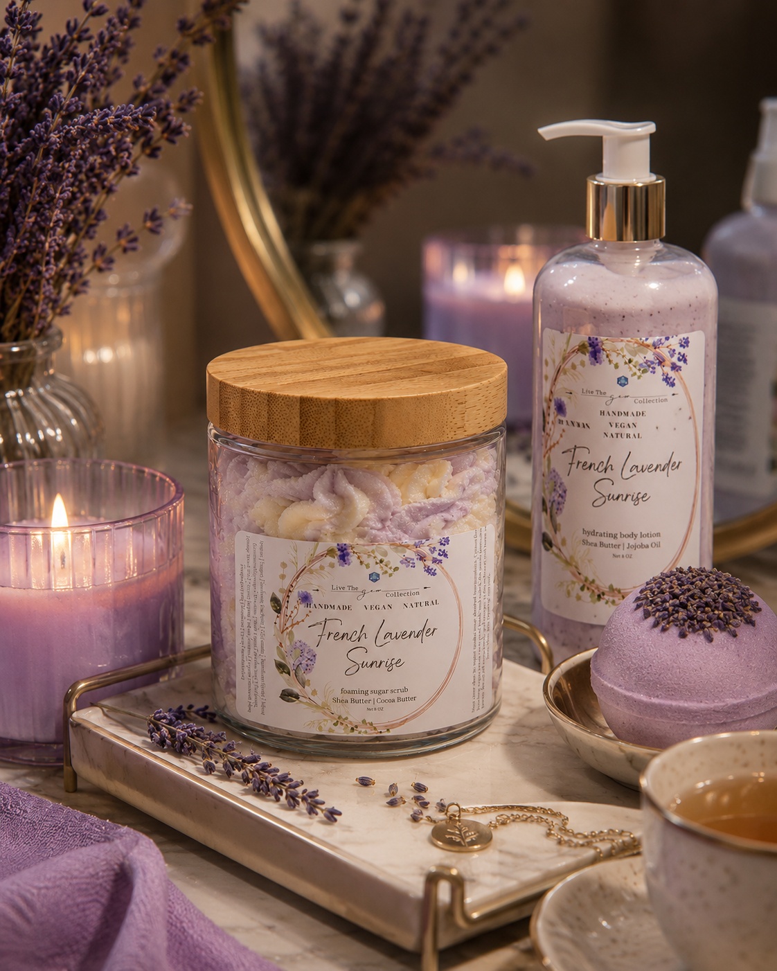 French Lavender Sunrise Foaming Sugar Scrub