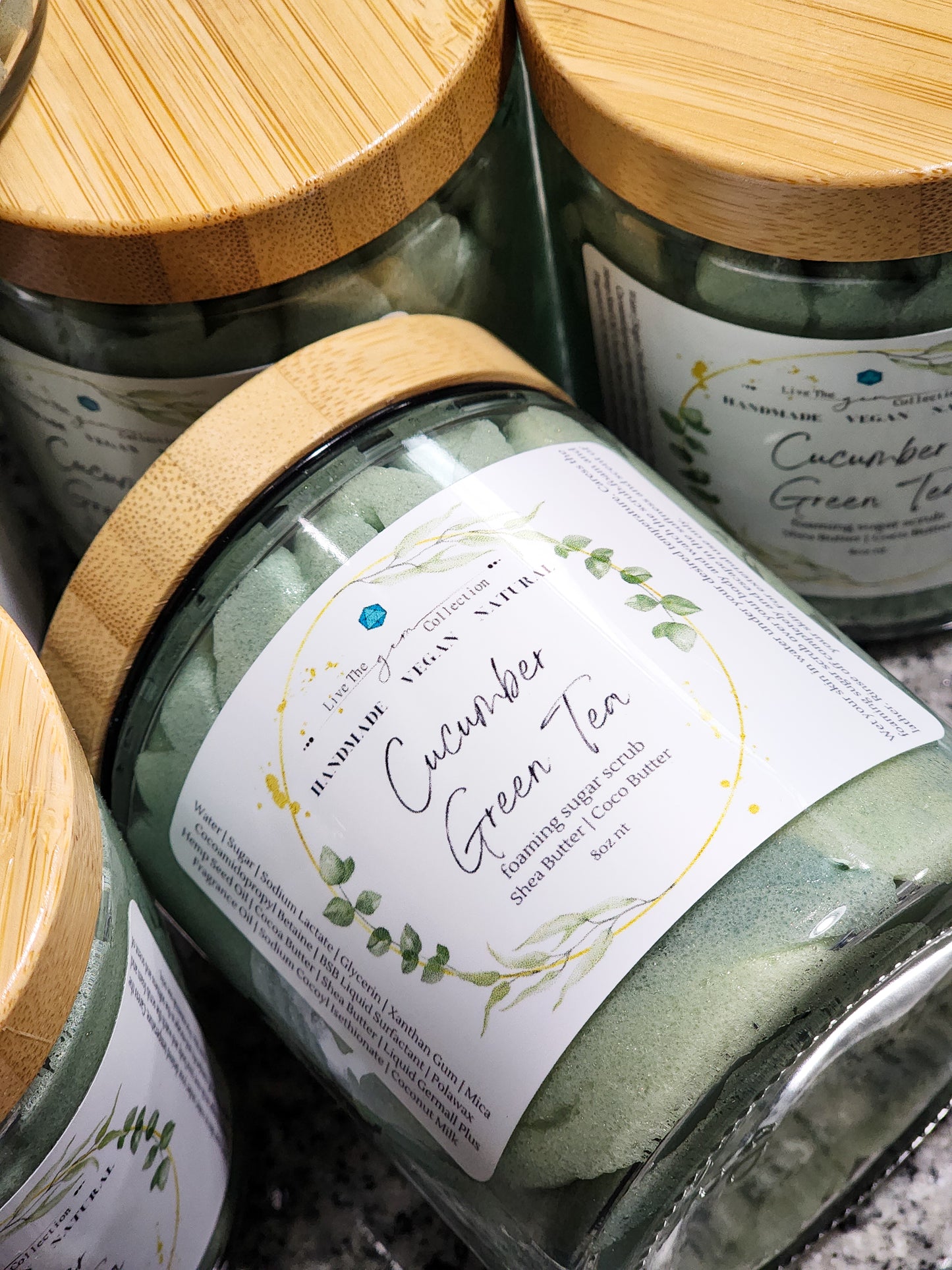 Cucumber Green Tea Foaming Sugar Scrub