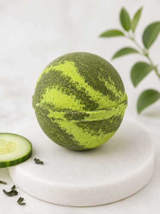 Cucumber Green Tea Coconut Milk Bath Bomb