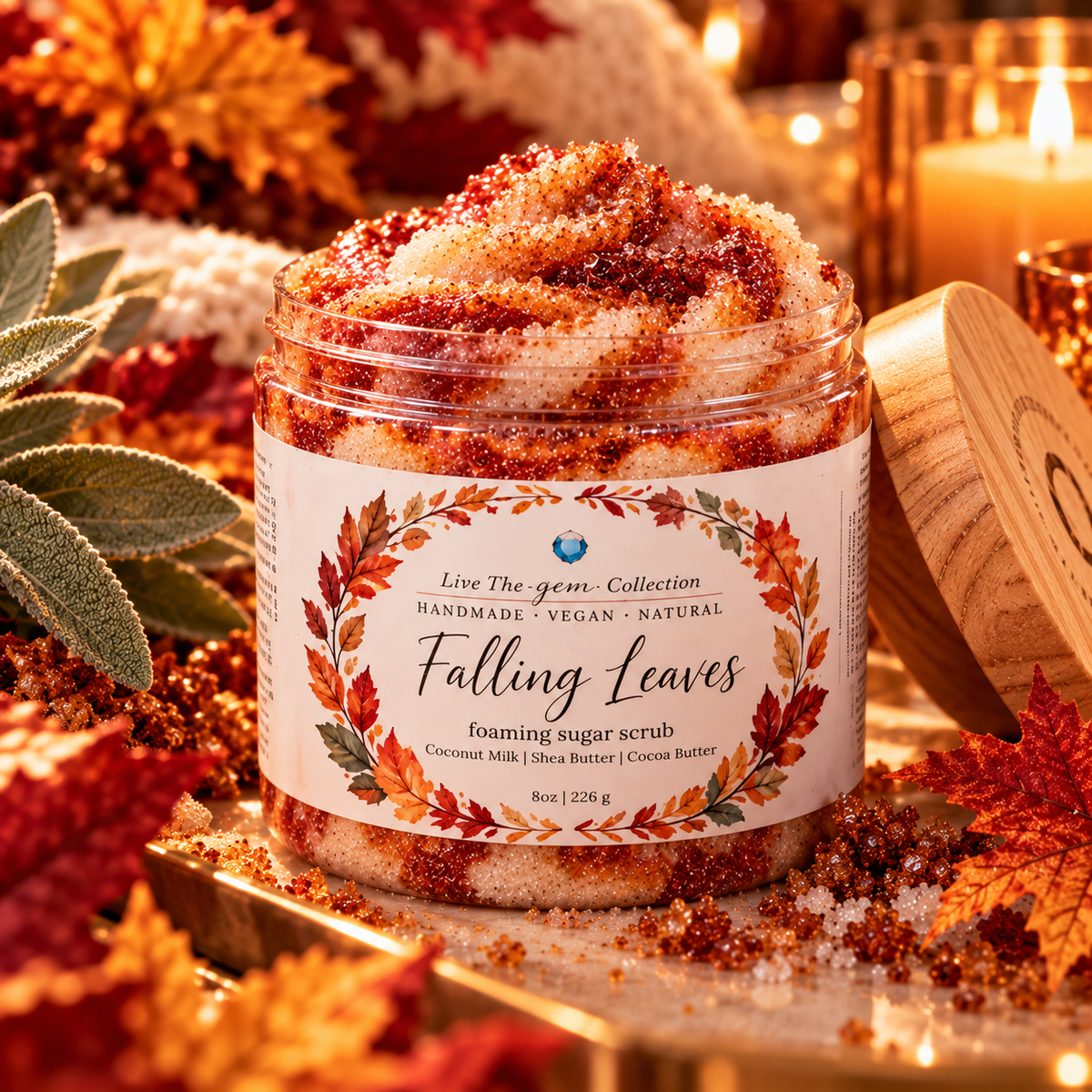 Falling Leaves Foaming Sugar Scrub
