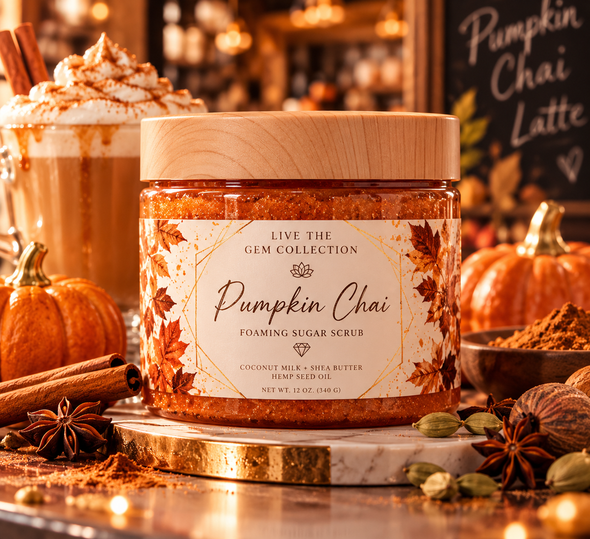 Pumpkin Chai Foaming Sugar Scrub