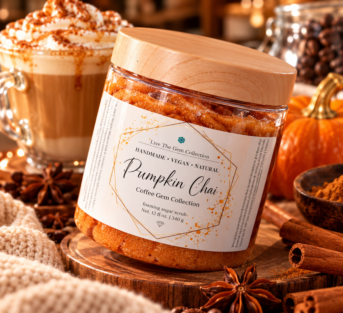 Pumpkin Chai Foaming Sugar Scrub