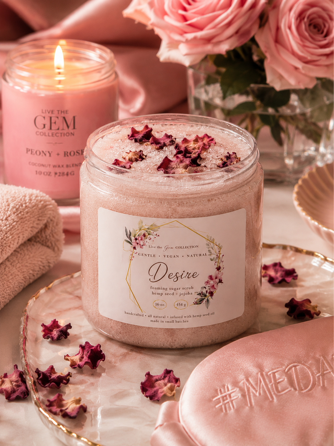 Blushing Rose Foaming Sugar Scrub