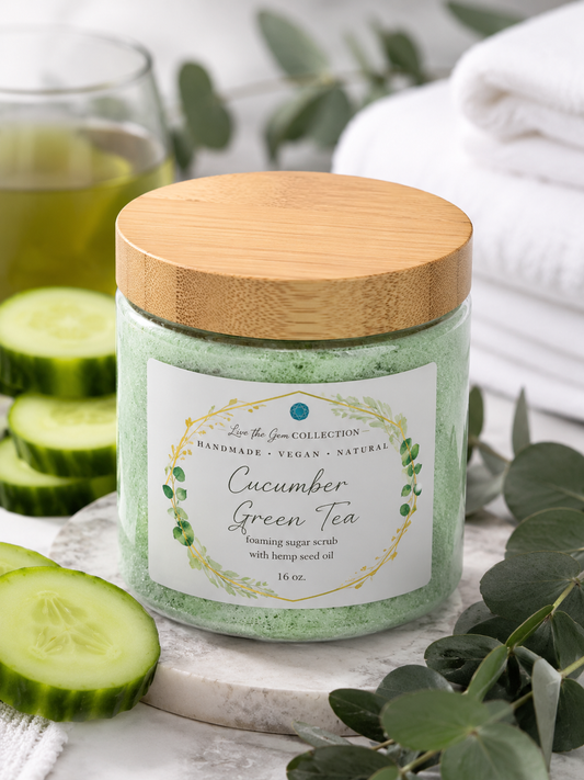 Cucumber Green Tea Foaming Sugar Scrub