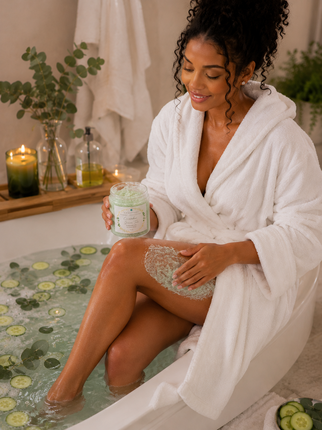 Cucumber Green Tea Foaming Sugar Scrub