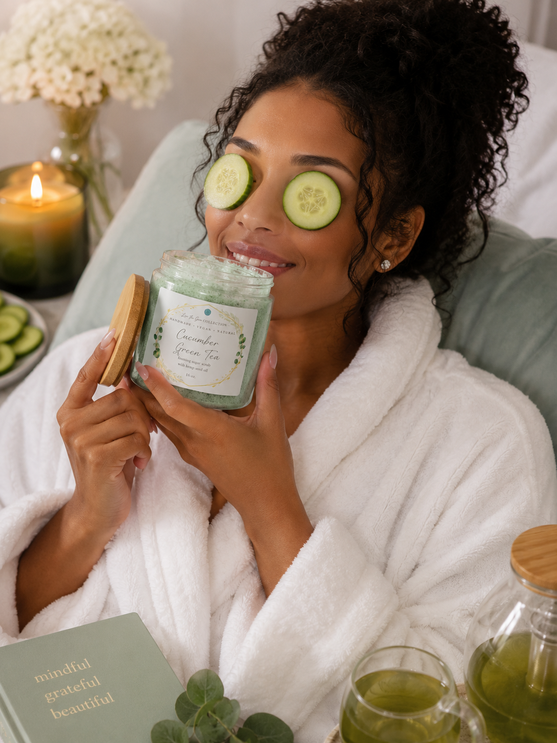Cucumber Green Tea Foaming Sugar Scrub