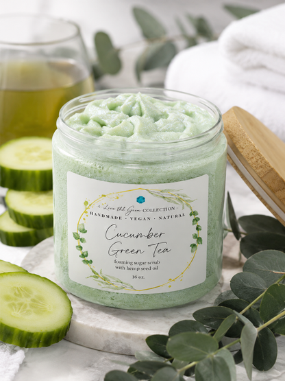 Cucumber Green Tea Foaming Sugar Scrub
