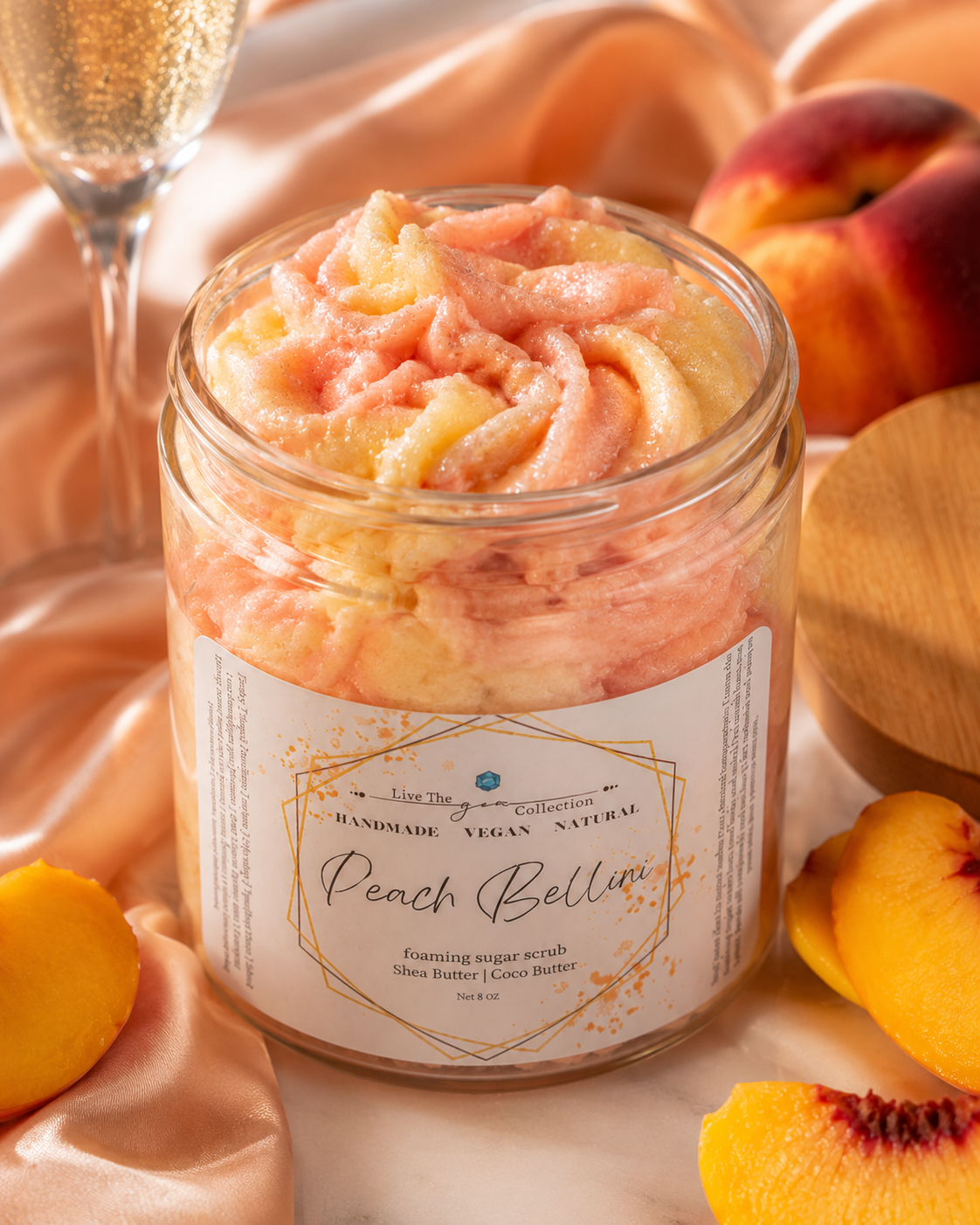 Peach Bellini Foaming Sugar Scrub