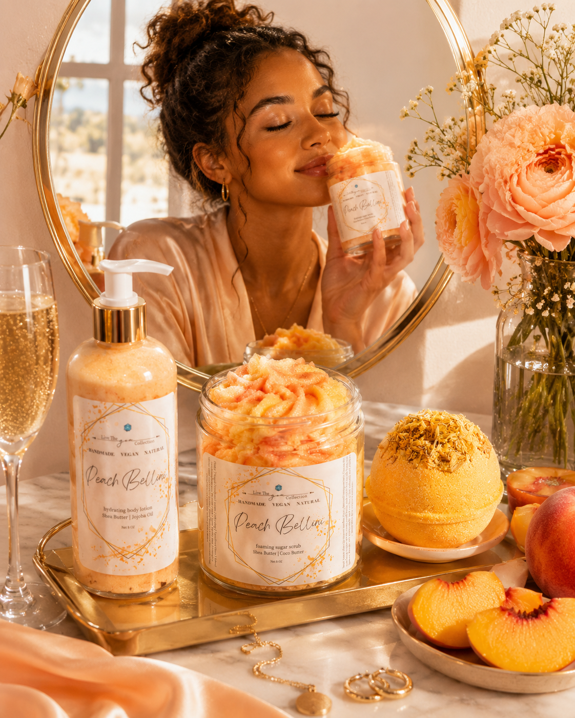 Peach Bellini Foaming Sugar Scrub
