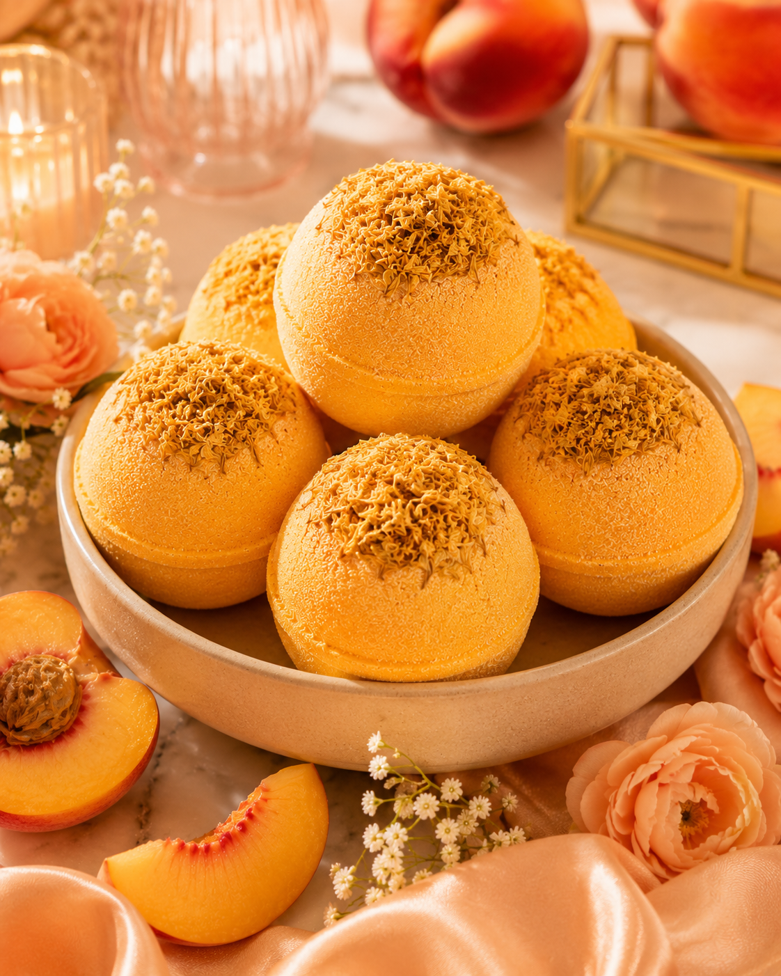 Peach Bellini Coconut Milk Bath Bomb